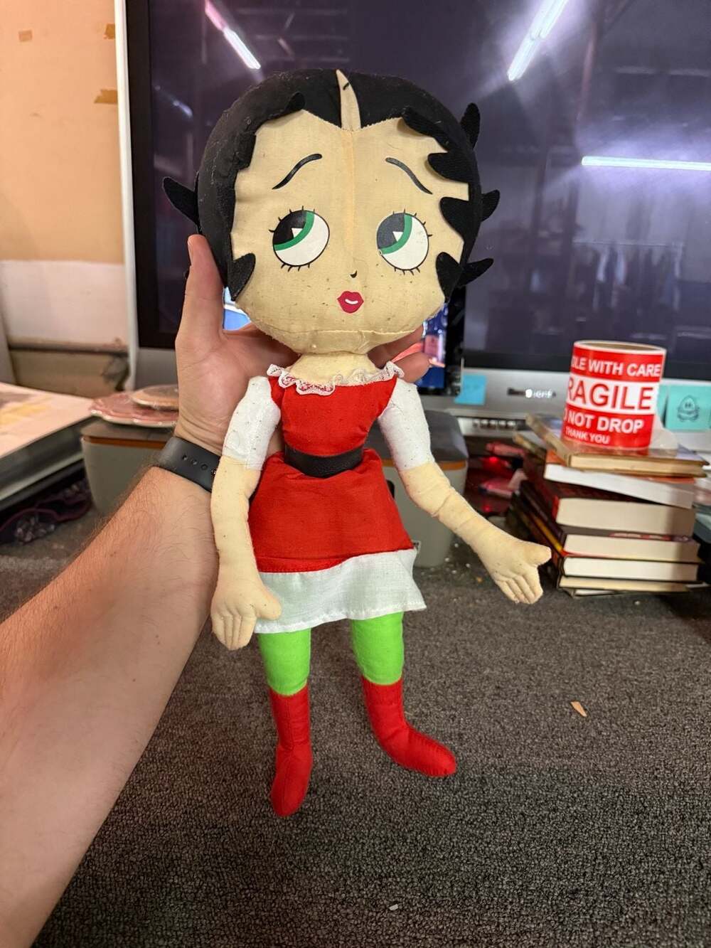 Betty Boop Roses Are Red Cloth Doll 16.5" Valentine Collection